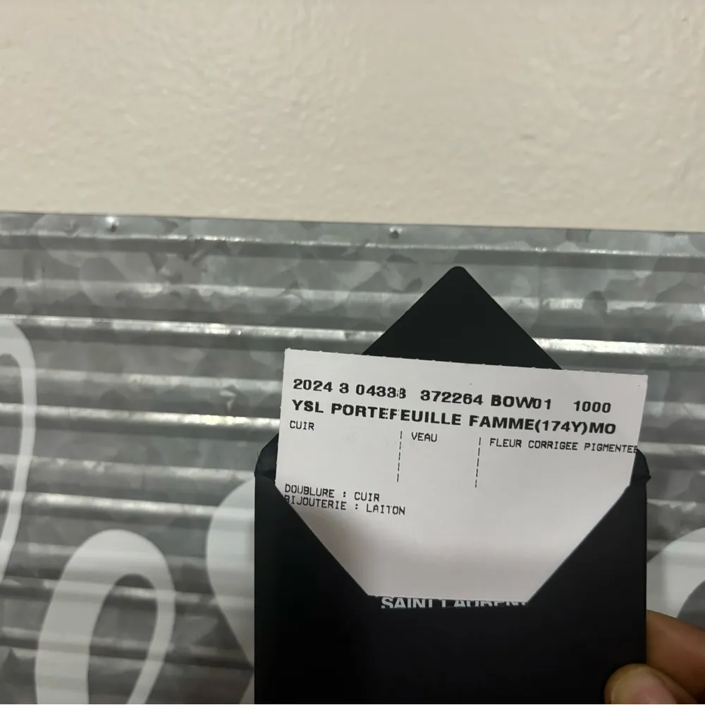 Authentic YSL Wallet Black - Image 6