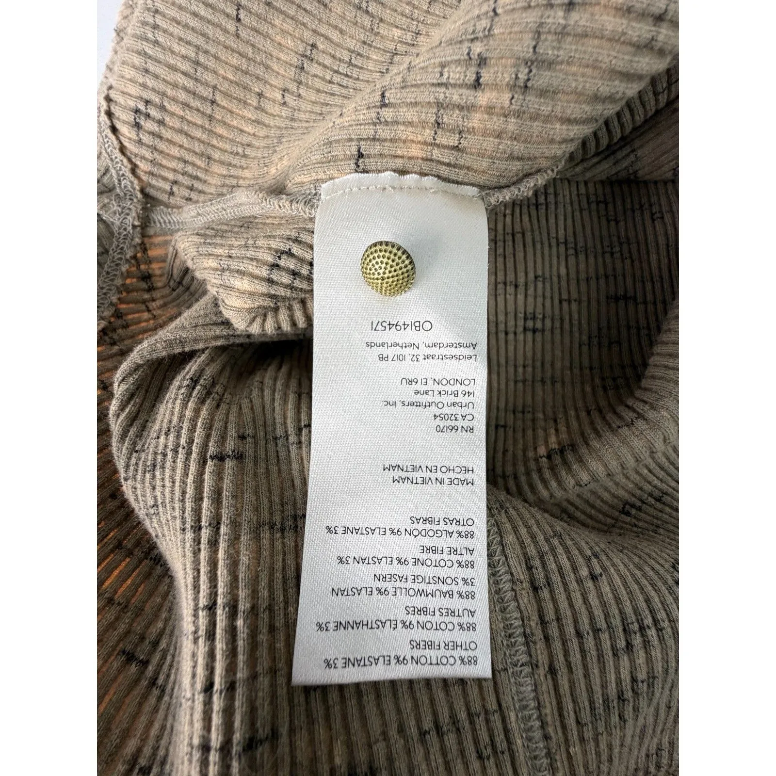 Pilcro Anthropologie Ribbed Henley Halter Top Moss Green Size XS - Image 8