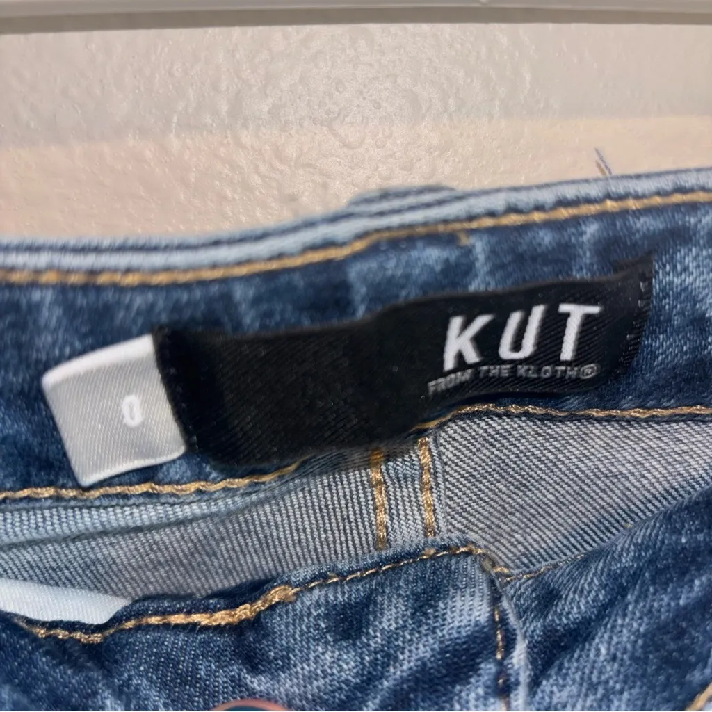 KUT from the KLOTH Women's Distressed Blue Jeans Size 0 - Image 3