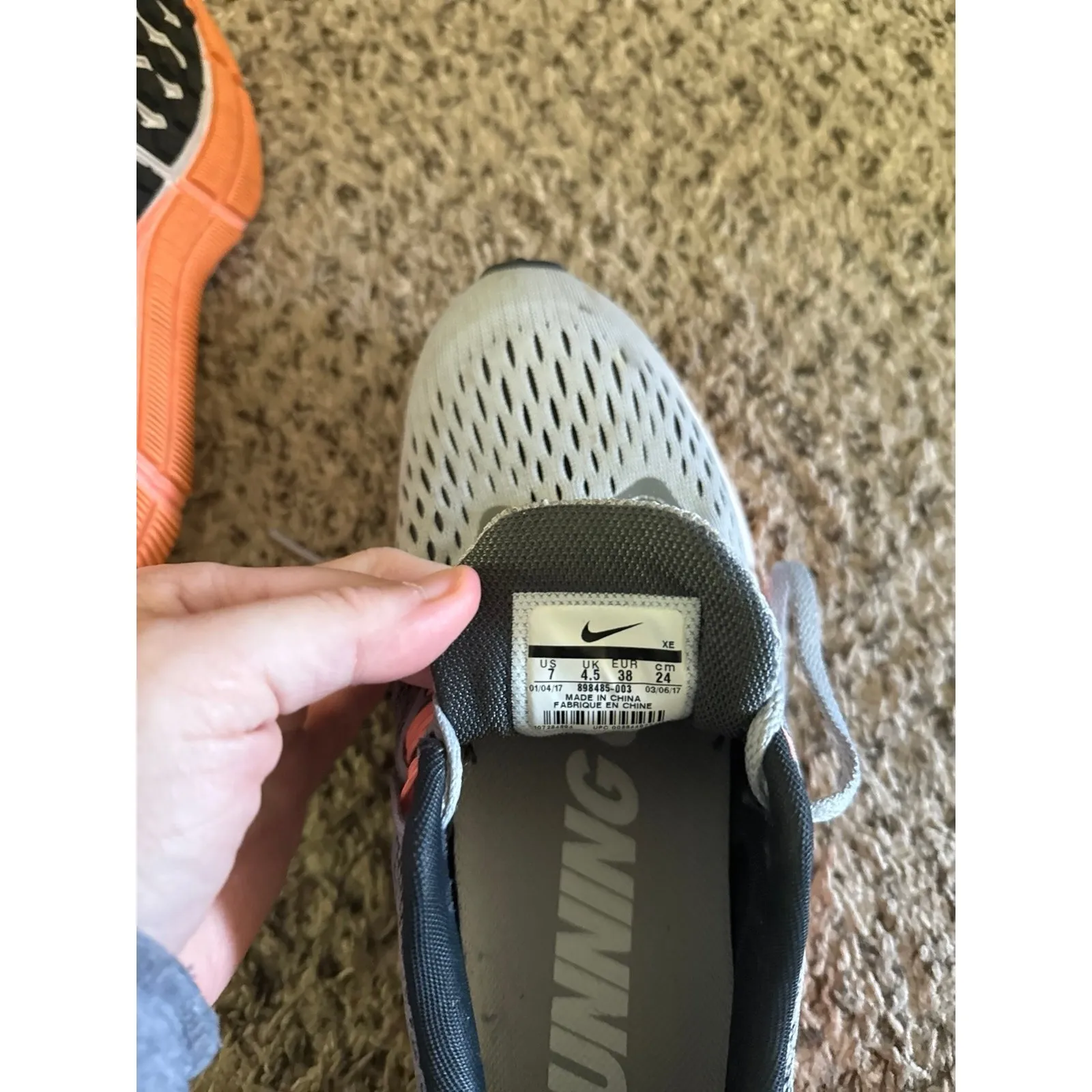 Nike Women's Zoom Winflo 4 Lace Up Running Sneaker Shoes Gray Size 7‎ - Image 7