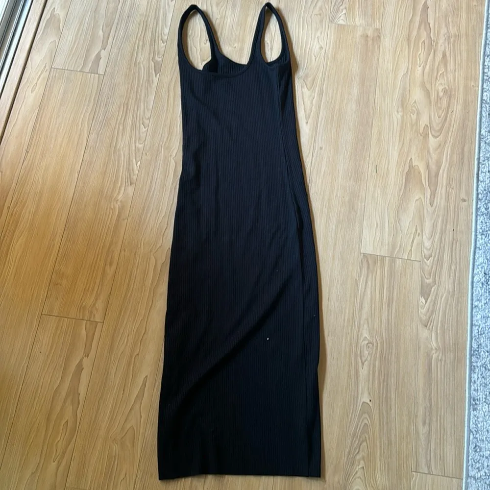 Essex Ribbed Square Neck Tank Dress Black Size XS - Image 4