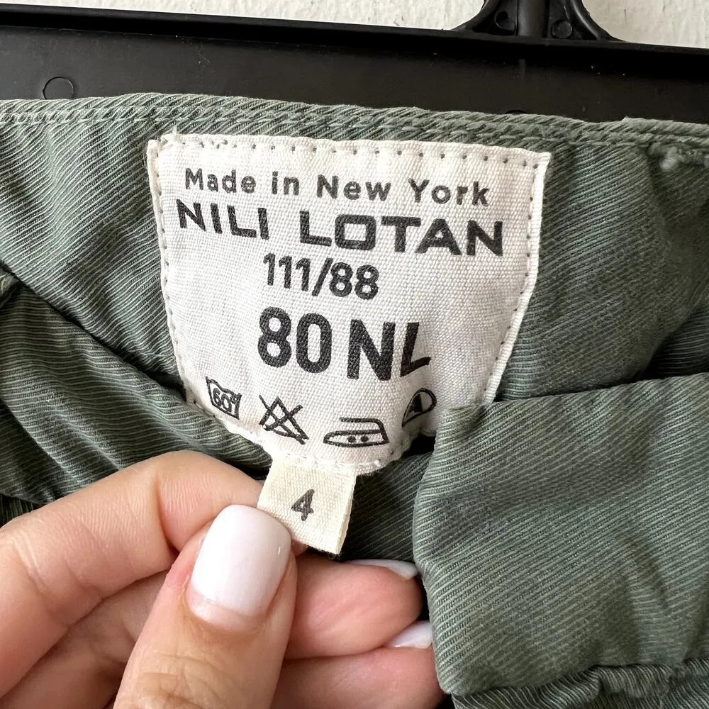 Nili Lotan East Hampton Pants camo military green size 4 CL - Image 3