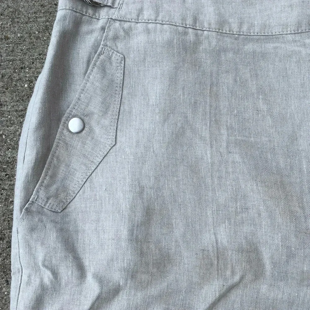 NWT Athleta Voyager Linen Short Womens Plus Size 22 Khaki Beige Lightweight - Image 2