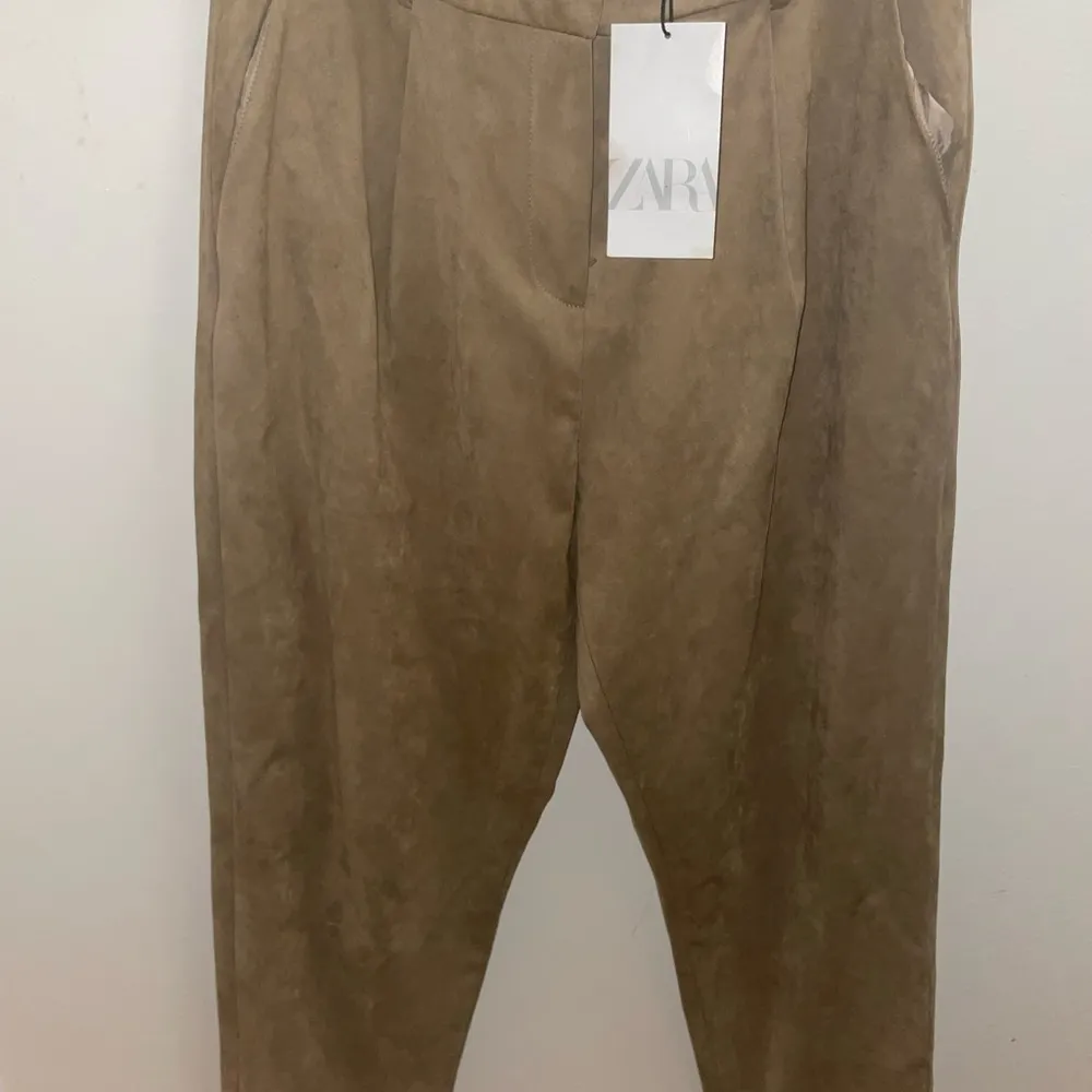 BEIGE Faux Suede High Pants TROUSERS - Image 6