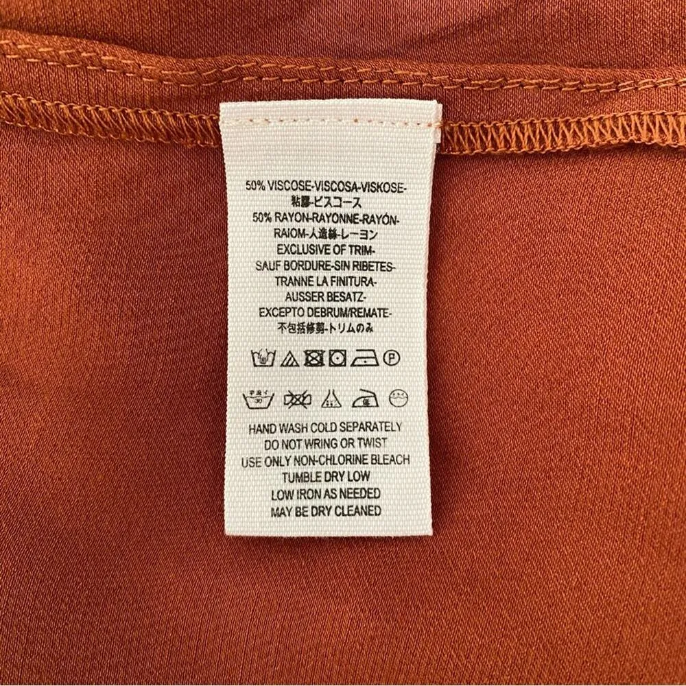 Free People Love and Feeling Midi Dress Metallic Bronze NWTs large Rust - Image 9