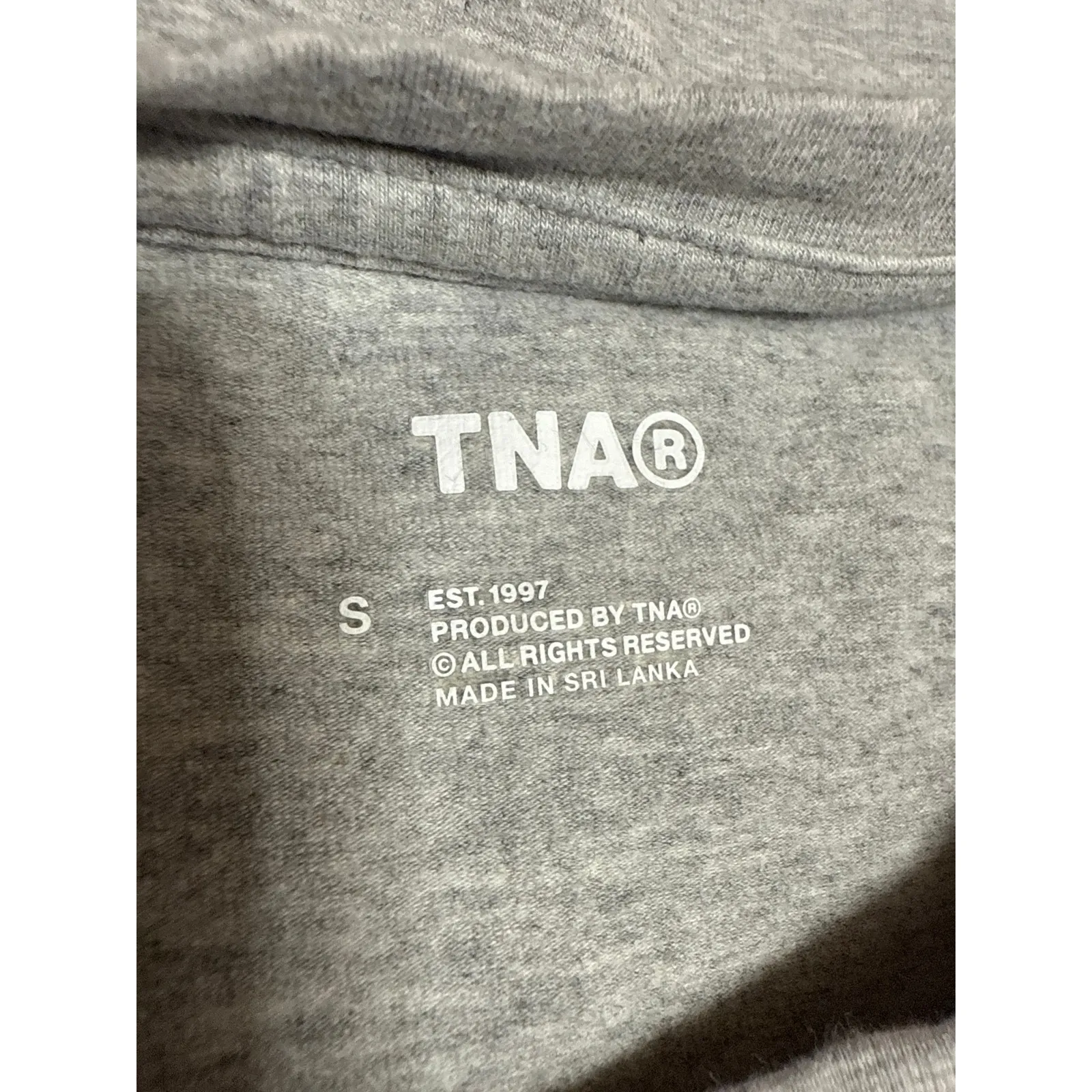 Aritzia TNA Women's Gray Crewneck Long Sleeve Casual Tee T-shirt Top Size S - Image 3