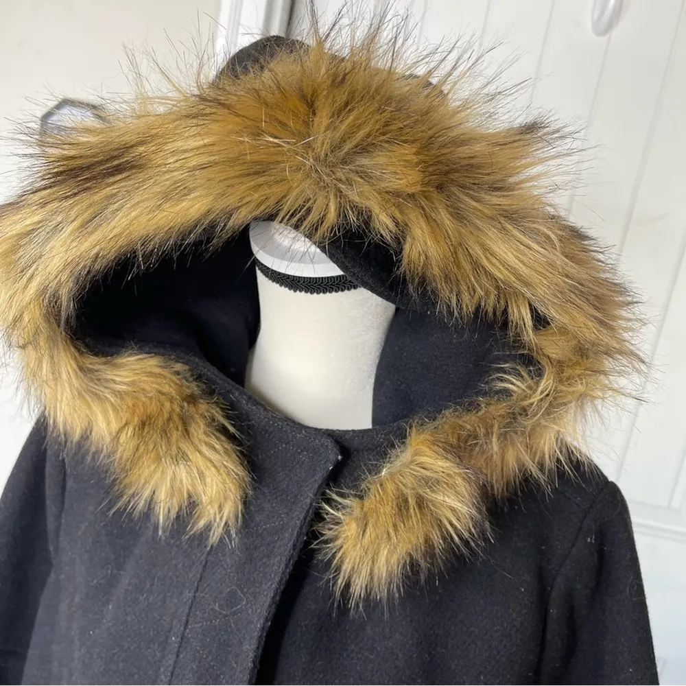 J Crew Plus Chateau Parka black Stadium Cloth Nello Gori wool blend coat size 22 - Image 4