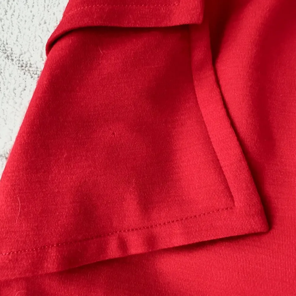 Vintage Bill Blass Bright Red Long Sleeve Dress Sz 10 - Image 4