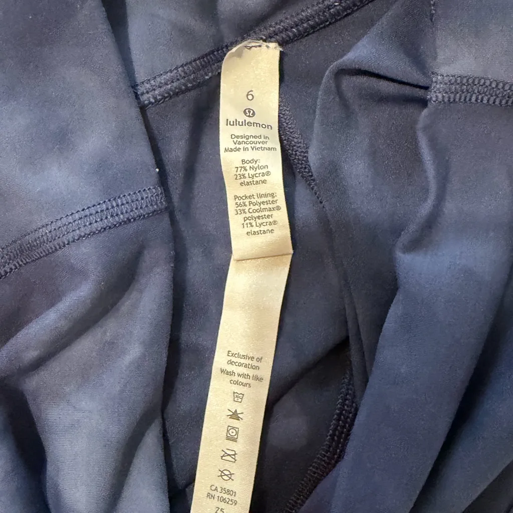 Lululemon Athletica Deep Blue Biker Shorts - Image 3