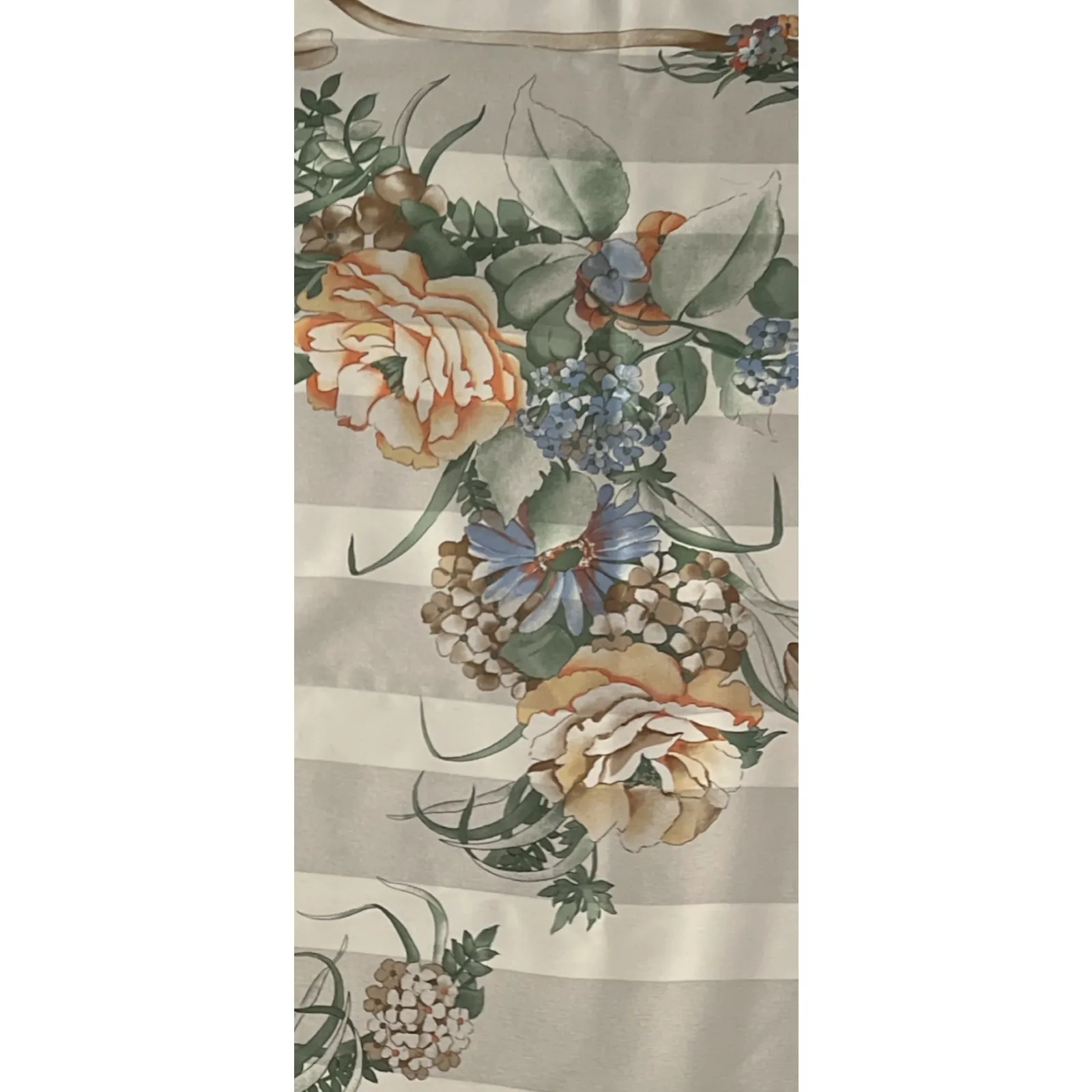 Vintage I. SHALON Fashion Scarf White Floral Italian Made Authentic Rare Square - Image 2