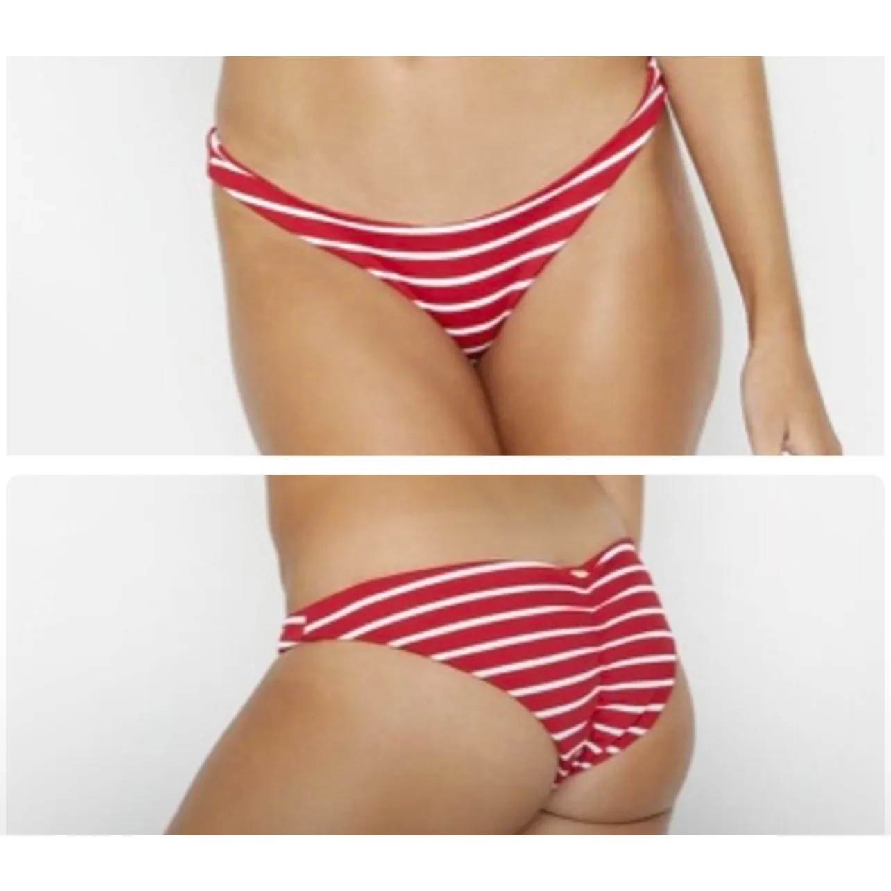 Beach Bunny Womens Angela Skimpy‎ Striped Reversible Swim Bikini Bottom Size XS - Image 2