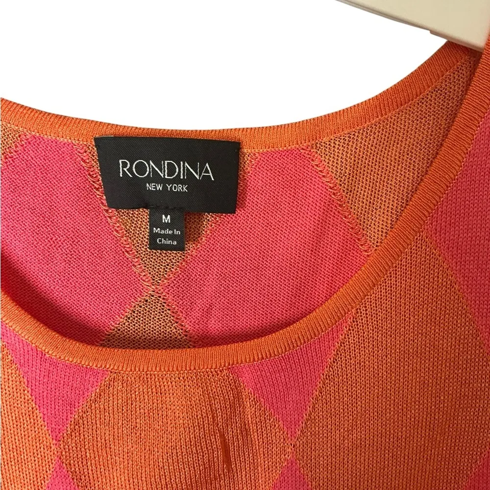 Vibrant Pink and Orange Sleeveless Tank Top Size M - Image 3