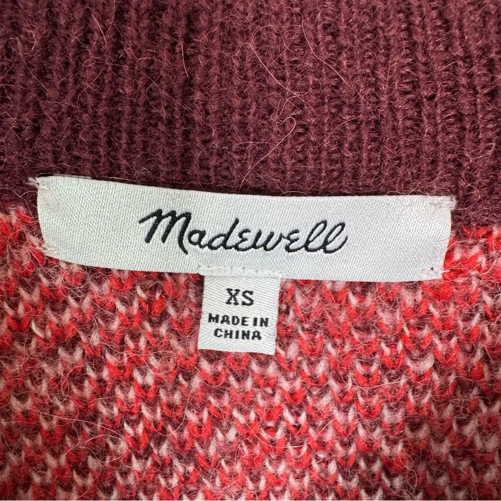 Madewell Fenimore Pullover Sweater in Red Plaid Size XS - Image 6
