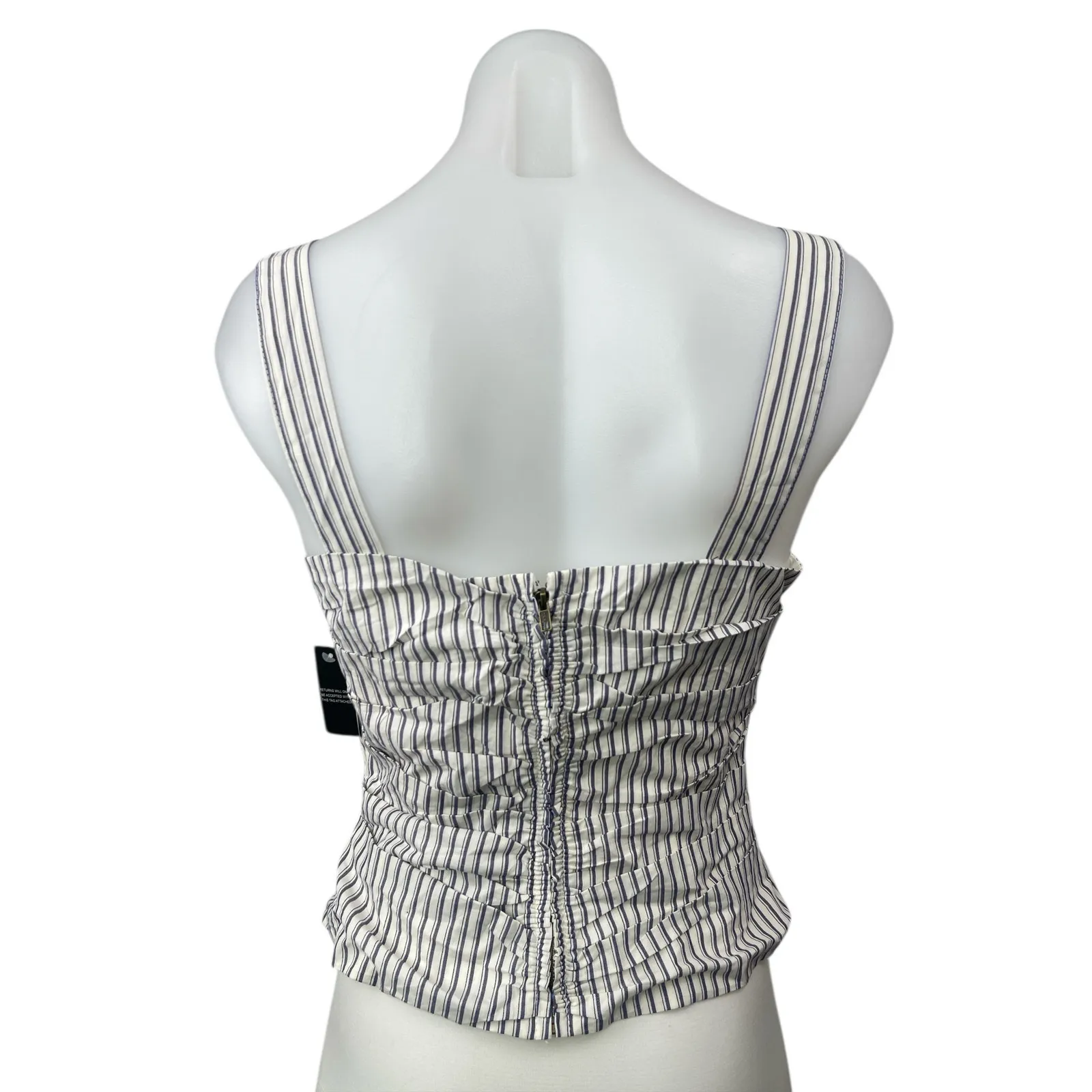 NEW Lioness Cobain White Striped Sleeveless Corset Cami Camisole Tank Top Size M - Image 2