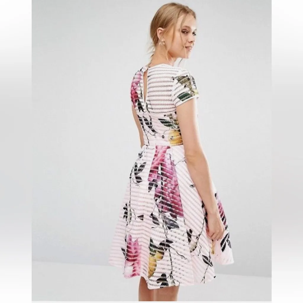 Ted Baker London Camaro Citrus Bloom Mesh Dress in Pink - Image 2