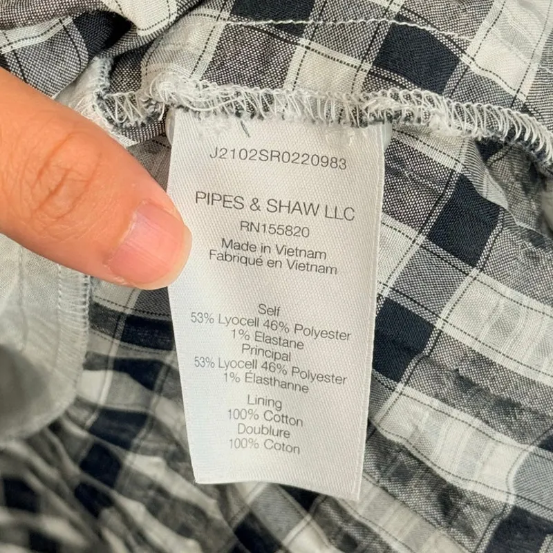 Veronica Beard Sherry Ruffled‎ Gingham Short Dress Small Fall Autumn Casual - Image 8