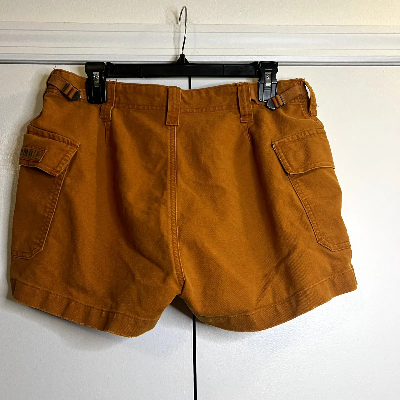 Abercrombie & Fitch Vintage Y2K cargo shorts brown orange A&F size 10 - Image 4