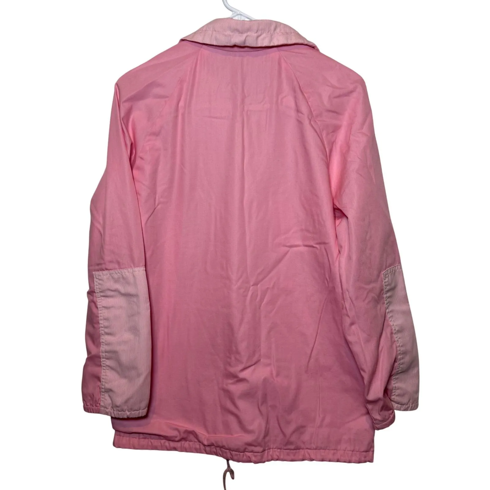 Vintage Weather Tamer Pink Spring Jacket Women's Size 9/10 Full Zip Pockets Coat Size M - Image 6