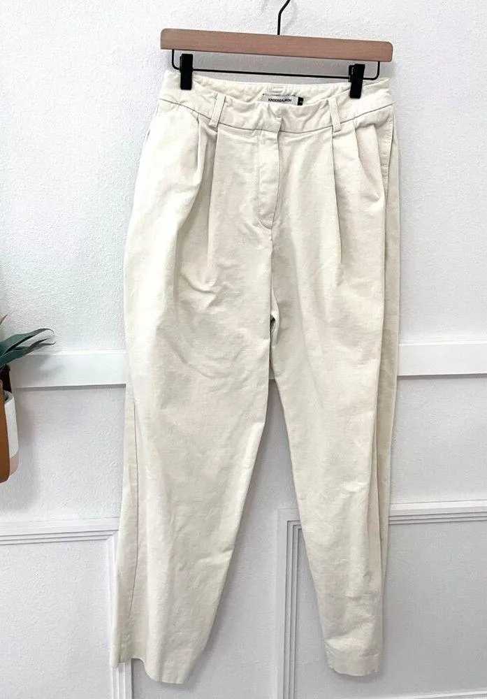 Kindersalmon Tuck Straight Pants Ivory Size 2 - Image 2