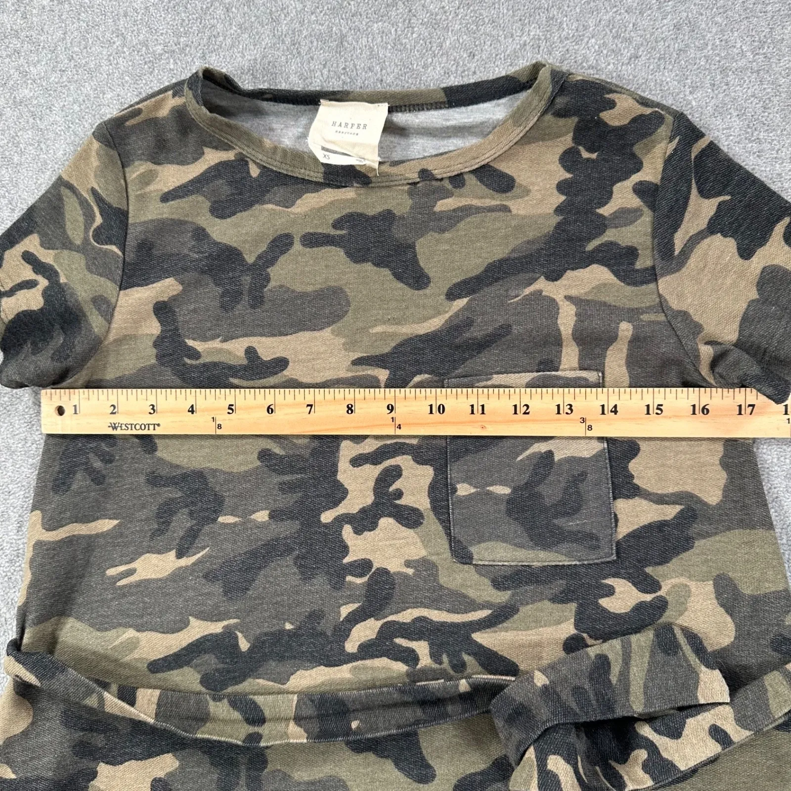 Harper Heritage Camouflage Tee Shirt Dress Women's X-Small Short Sleeve Belted - Image 6