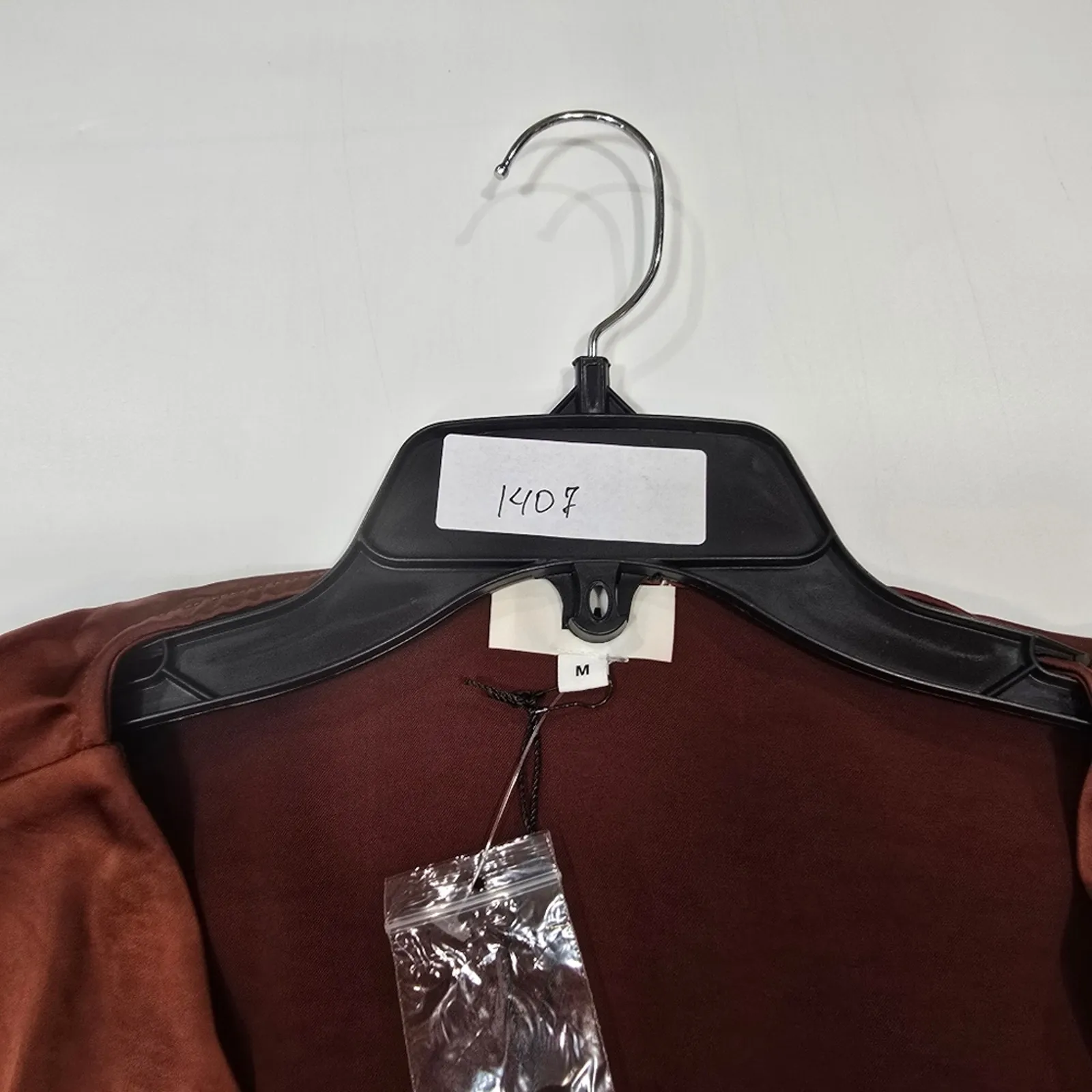 LPA Criss Cross Blouse in Cherry Brown Medium - Image 14