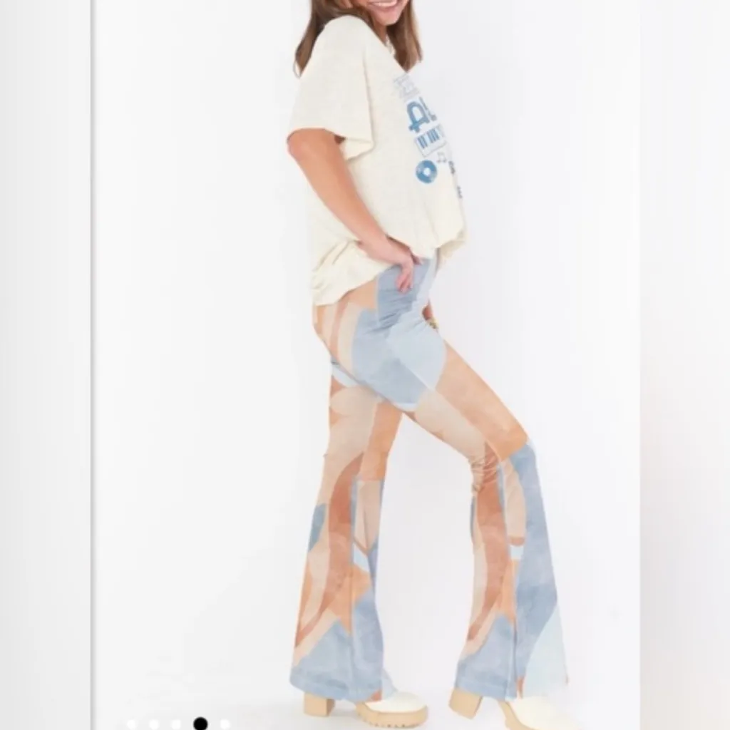 Show Me Your Mumu‎ NWT Maren Bells 70s Bell Bottoms Flare Stretch Pants Size XS - Image 3