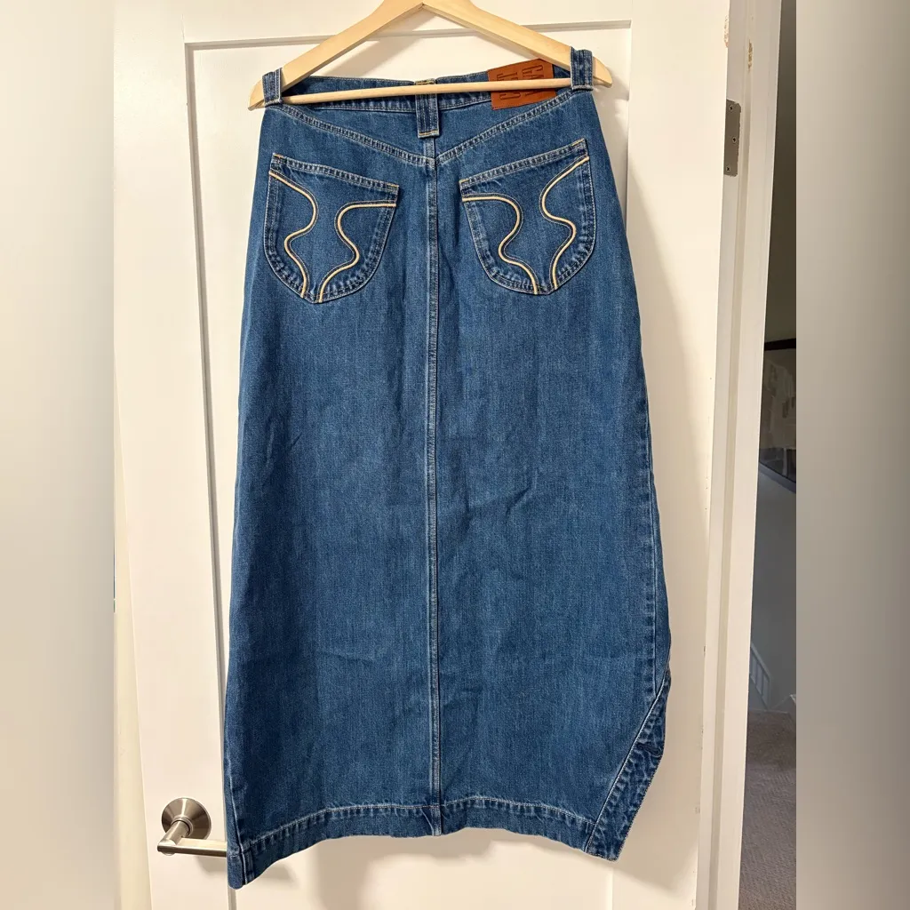 GAP x Cult Gaia Asymmetrical Denim Skirt NWT - Image 6