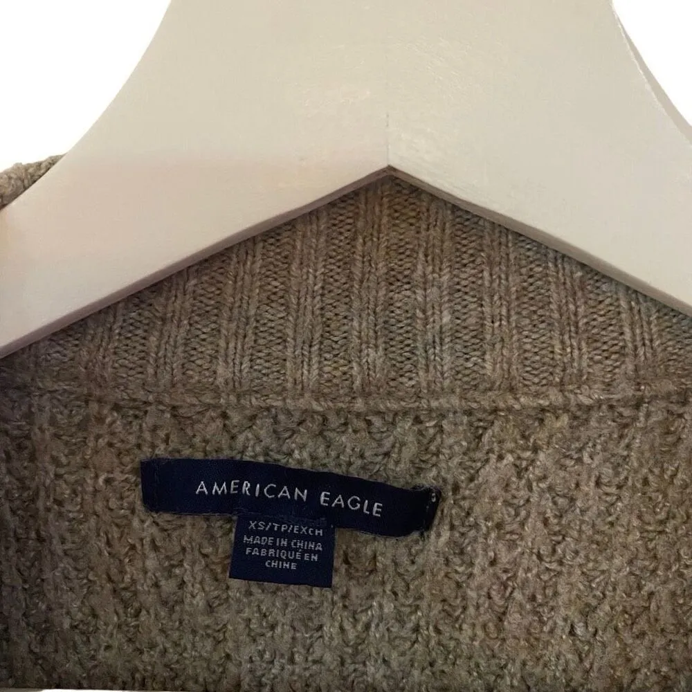 American Eagle Waffle Knit Crew Neck Sweater | Women’s XS | Long Sleeve - Image 3