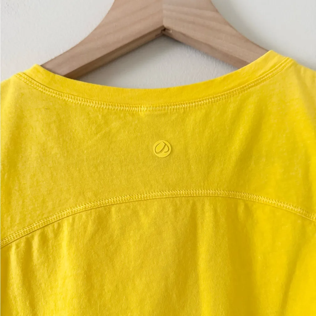 CRZ Yoga Athletic Tank with Side Knot Detail in Yellow Size S - Image 4