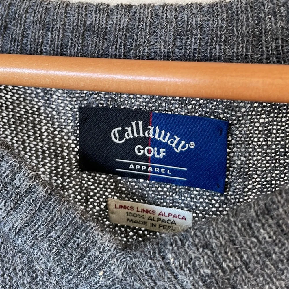 Callaway golf apparel made in Peru 100% links links alpaca sweater - Image 3