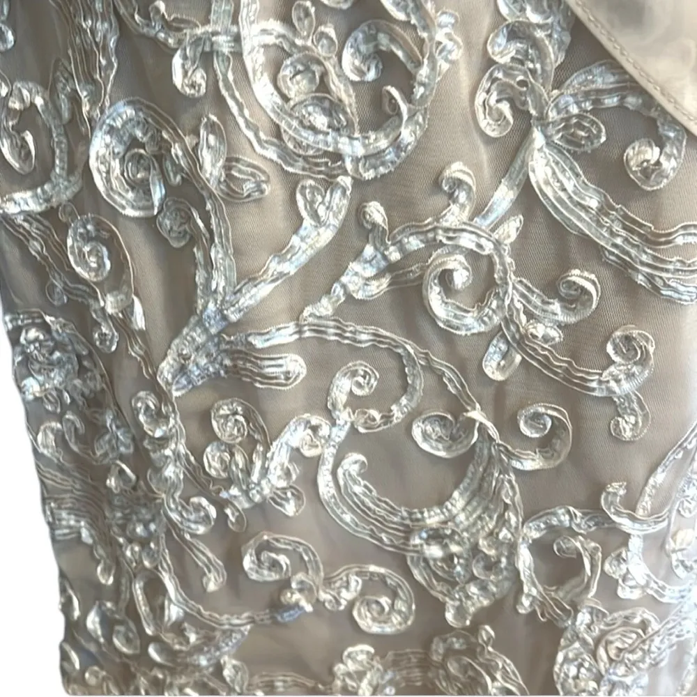 Studio one appliqué dress with sheer overlay. Size 16 - Image 4