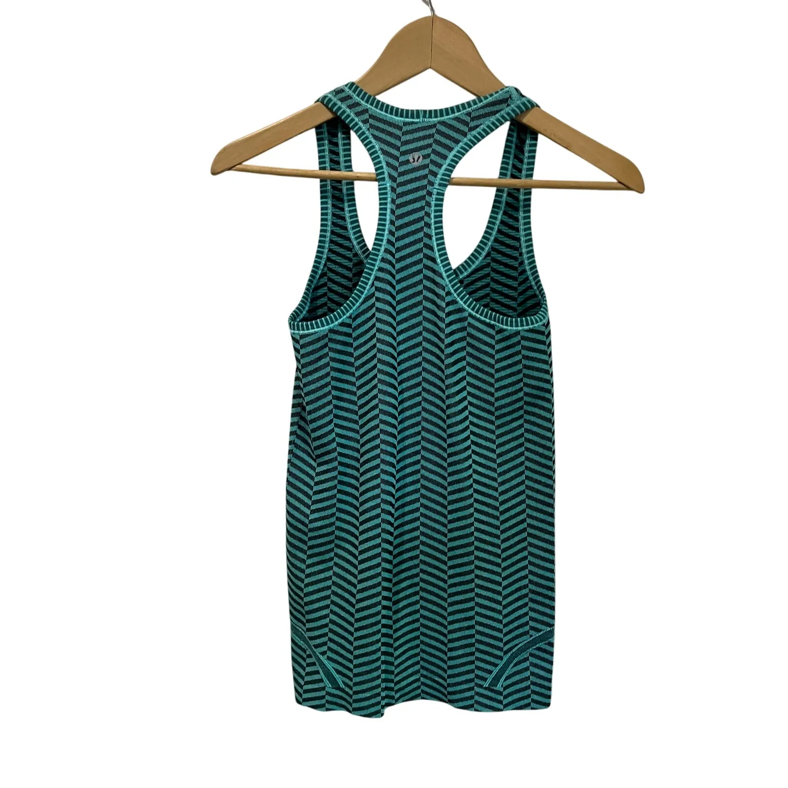 Lululemon Swiftly Tech Tank Top Racerback Heathered Blue Tropics Size 2 - Image 3