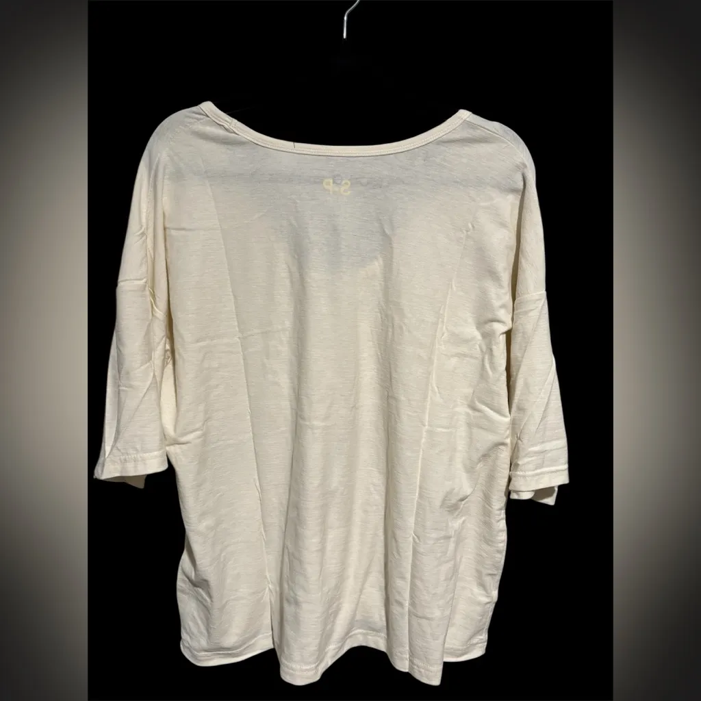 KOTO Urban Outfitters Ivory Oversized‎ Scoop Neck T - Image 2