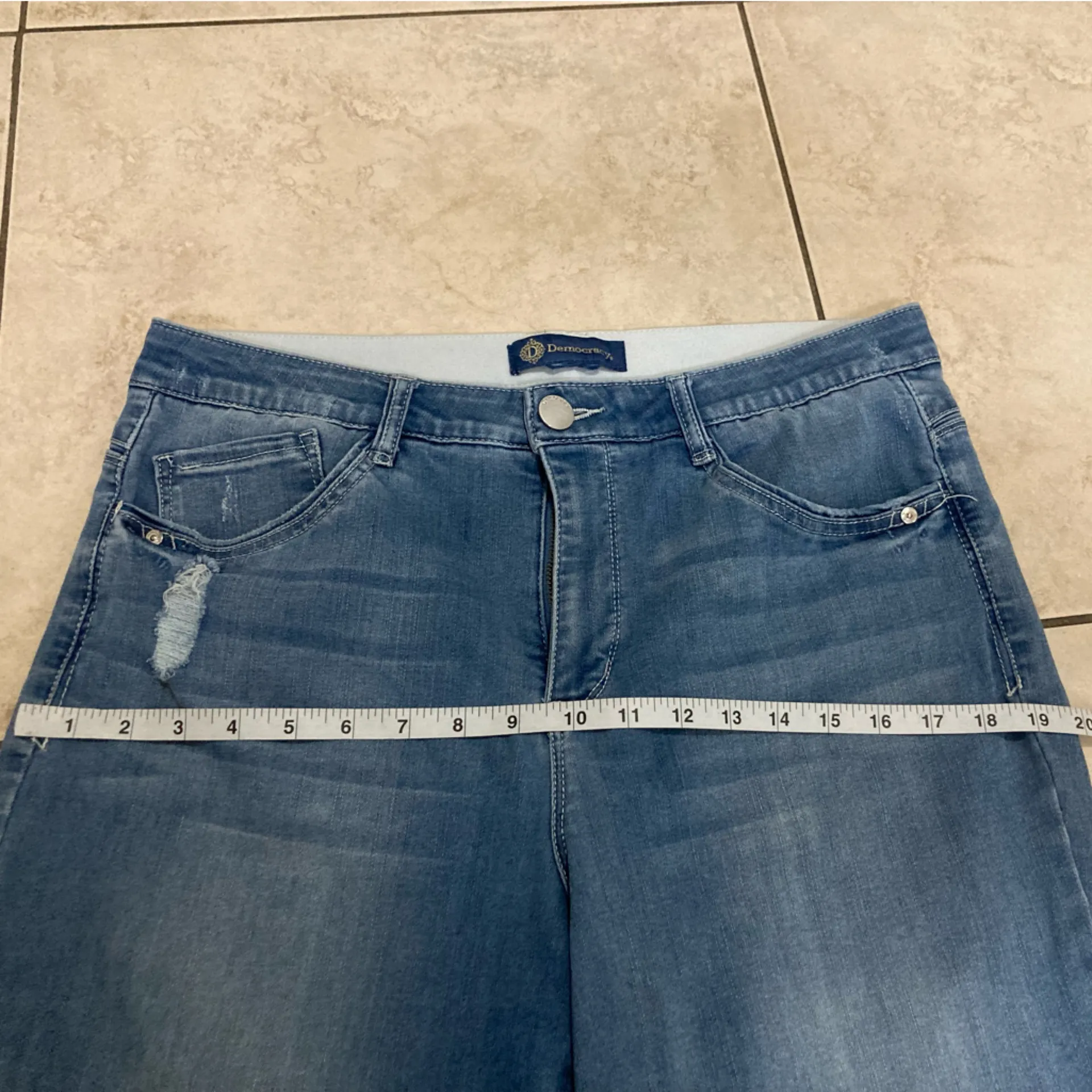 Democracy Lightweight Super Stretch Cropped Wide Leg Jeans w/ Elastic Waistband - Image 3