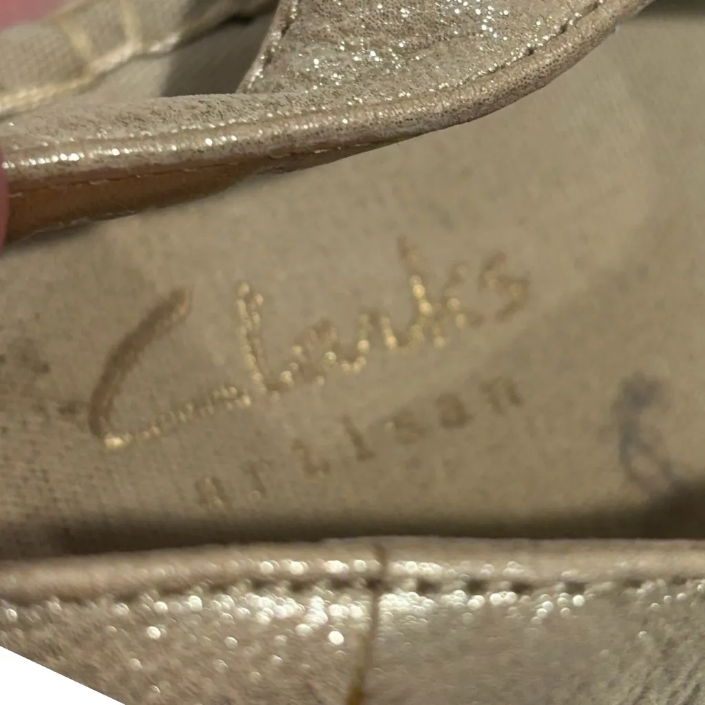 Clarks Artisan Gold Petrina Lulu Womens Casual espadrille wedge Sandals Size 7.5 - Image 6