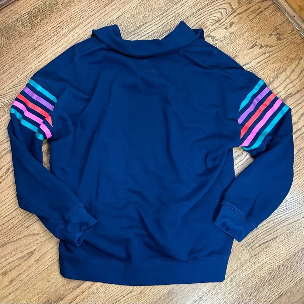 Land’s End Serious Sweats Striped Long Sleeve Collared Pullover Sweatshirt - Image 7