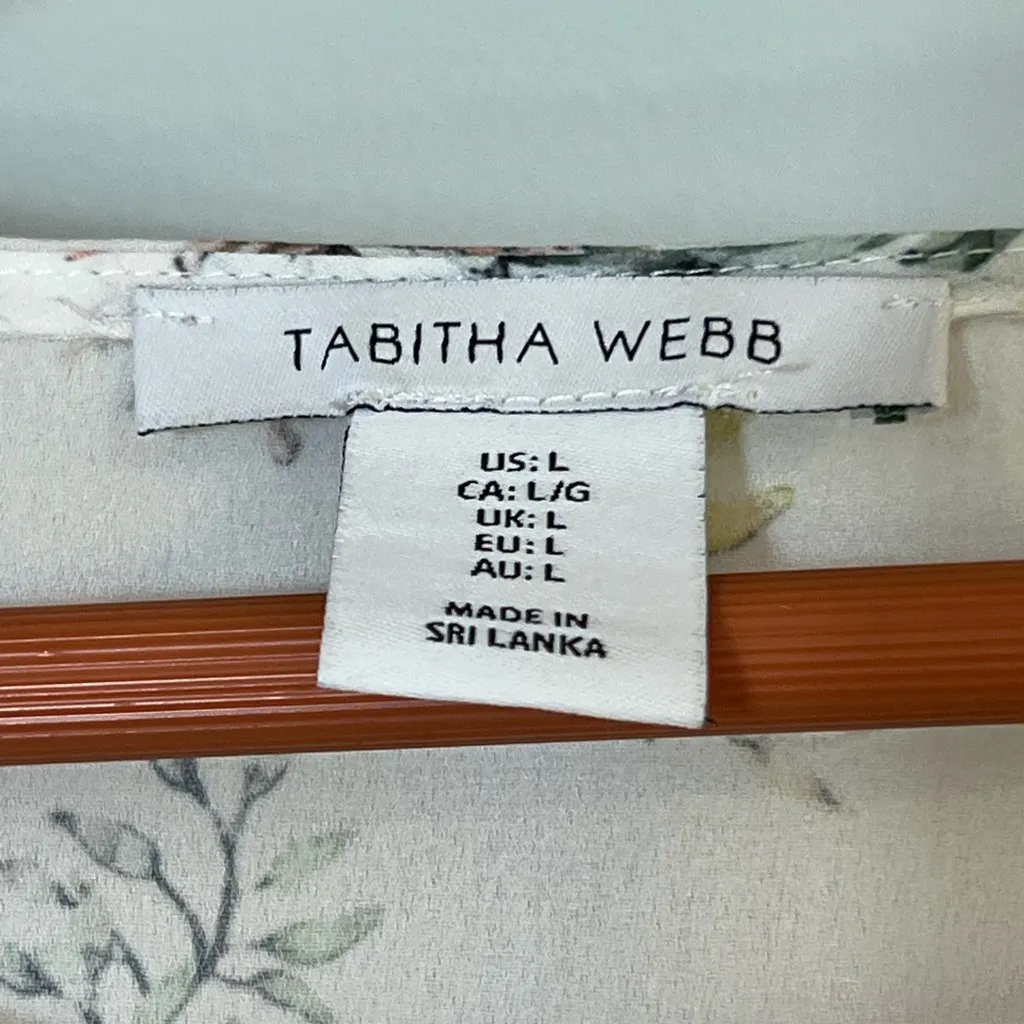Tabitha Webb Floral Print Women's blouse size LARGE - Image 7