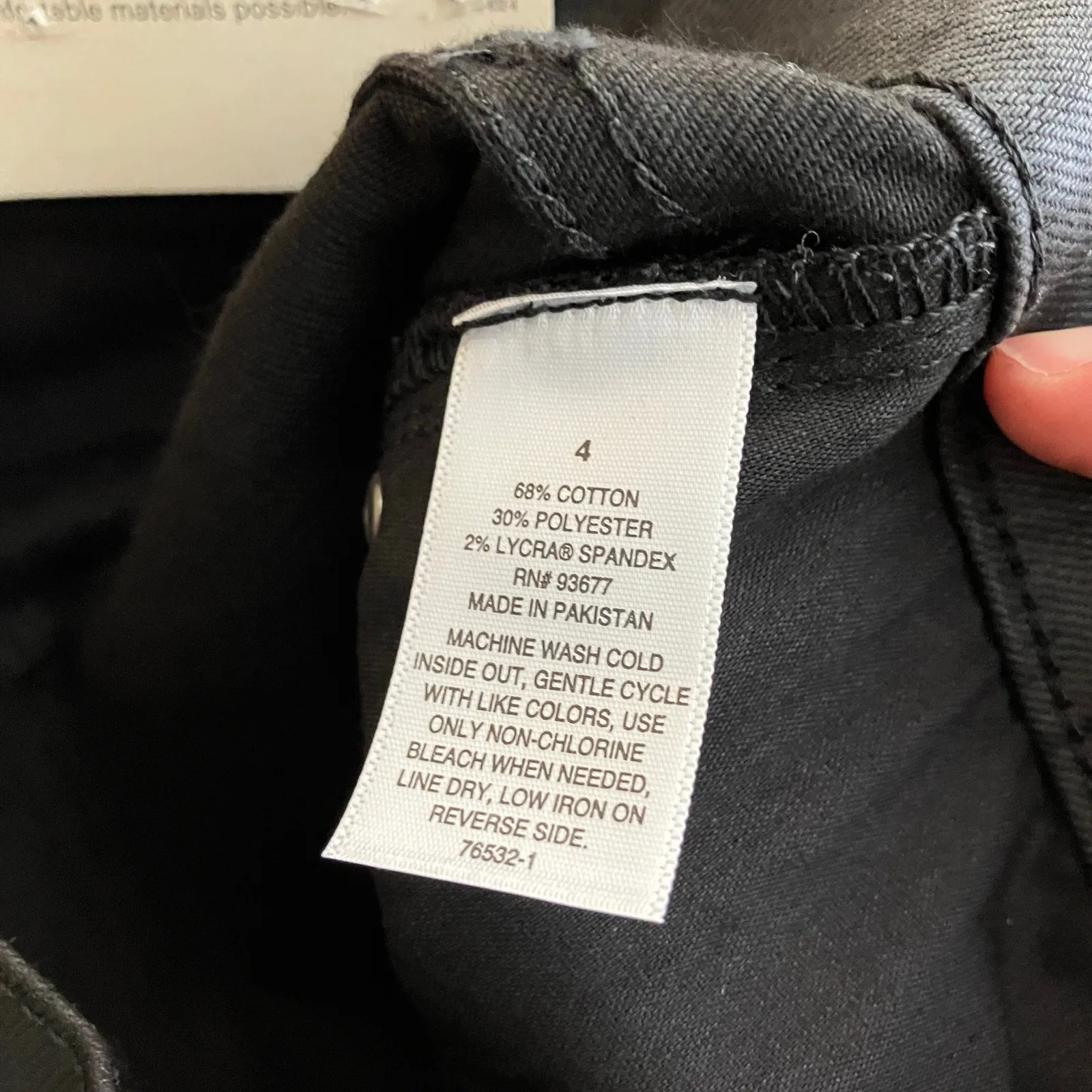 A.n.a. | Black High-Rise Straight Pants Dark Rinse Denim NWT Womens 4 - Image 5