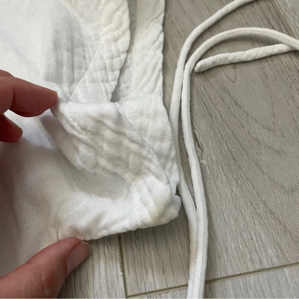 Outerknown Wrap Dress organic cotton luna midi womens White (xsmall) minimalist Size XS - Image 5