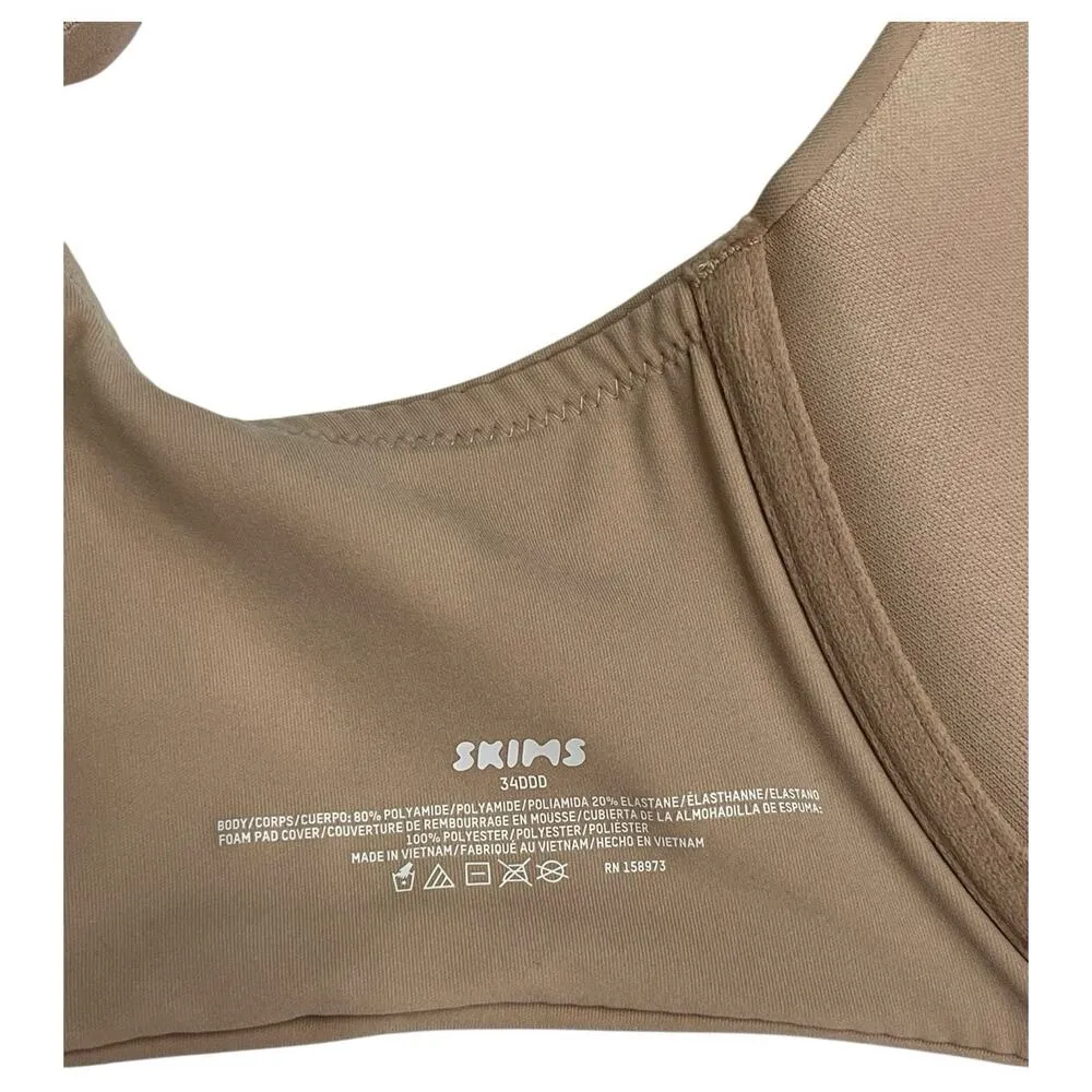 Skims Bra Womens 34DDD Tan Beige Full Coverage Wired Underwire Lightly Padded - Image 3