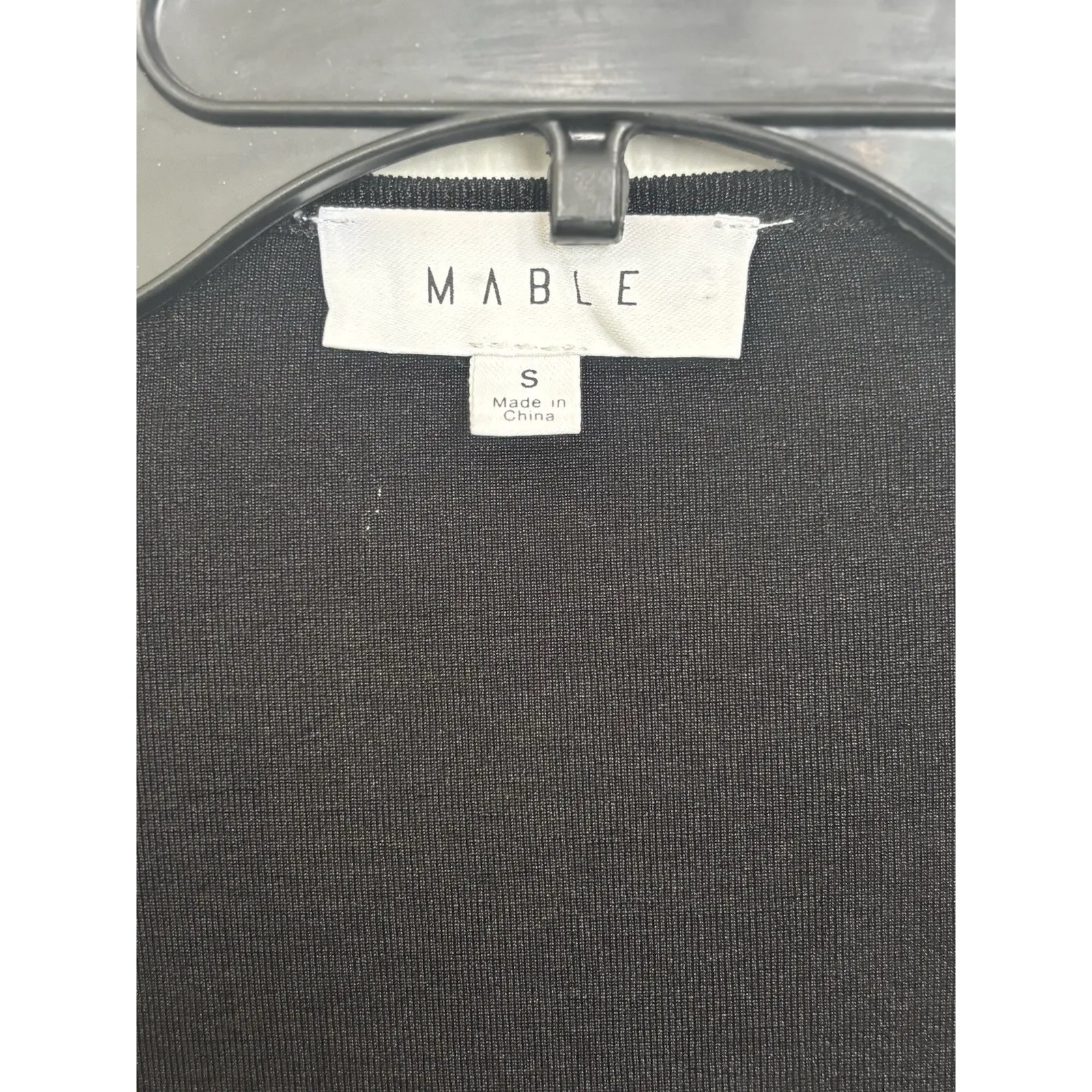 Anthropologie Mable Black Twist Front Crop Top Size Small Balletcore Slinky Goth - Image 4