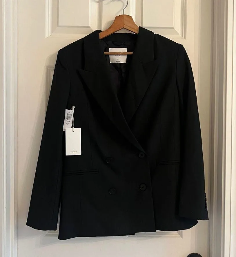 NWT Aritzia Wilfred Toledo Blazer in Black Noir | Size XS - Image 2