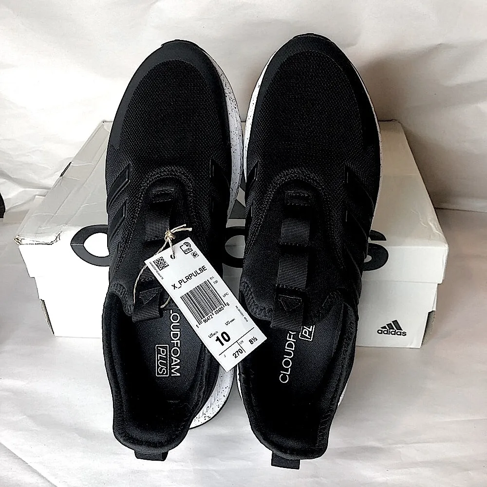 ADIDAS CLOUDFOAM X_PLRPULSE Black w Speckled Soles Slip On Shoes Unisex NIB - Image 6