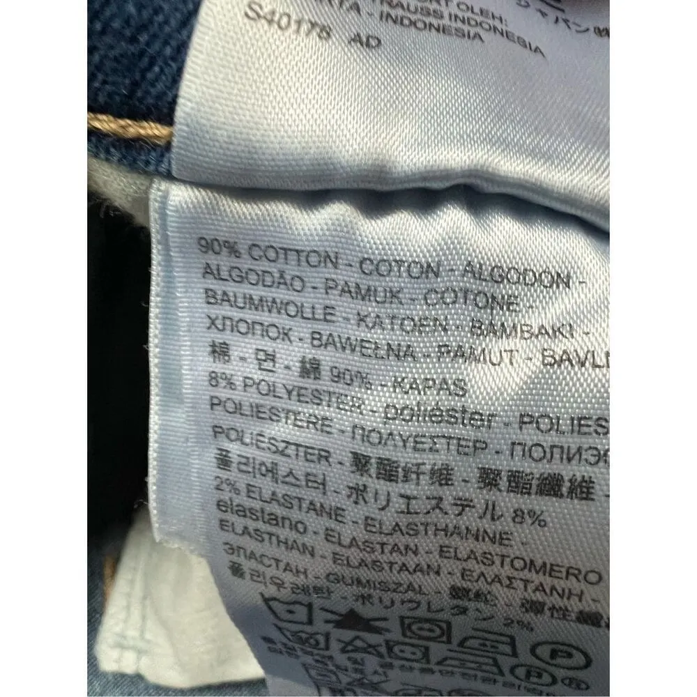 Levi * Womans * Roll up * Denim Shorts * Sz 27 Blue - Image 3