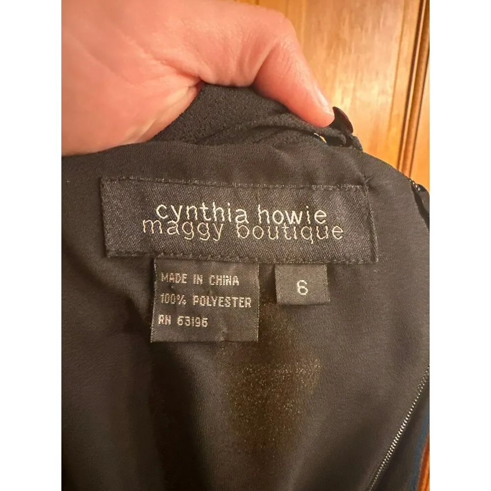 Cynthia Howie Maggy Boutique Ladies Neck Tie Sleeveless Little Black Dress SZ 6 - Image 6