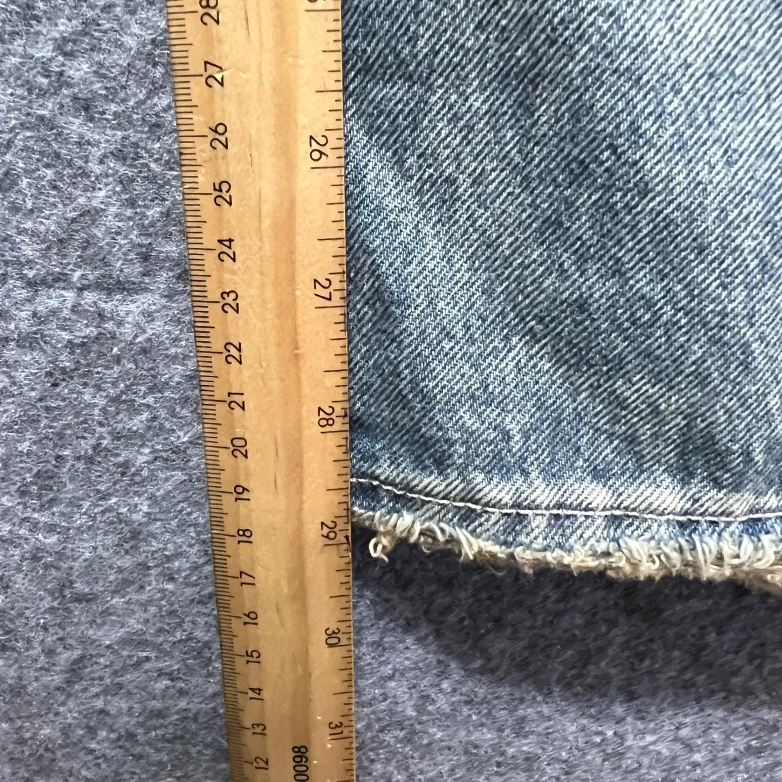 Arizona Jean Co Low Rise Dad Jeans Distressed Ripped‎ Denim Light Wash Size 4 - Image 3