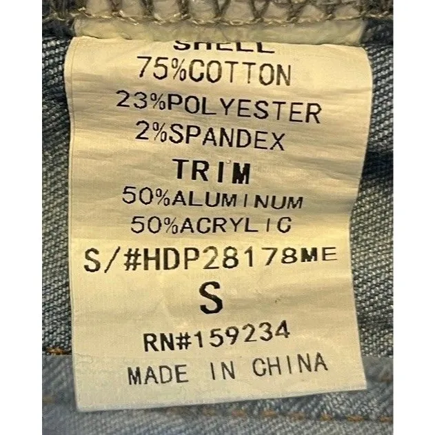 Hot & Delicious Rhinestone Fringe Jeans Y2K Inspired Distressed Womens Small NWT - Image 16