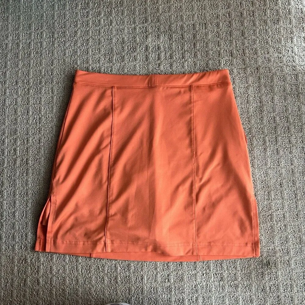 Swing Control Womens Orange Pull On Athletic Golf Tennis Skirt Skort Sz M Size M - Image 10