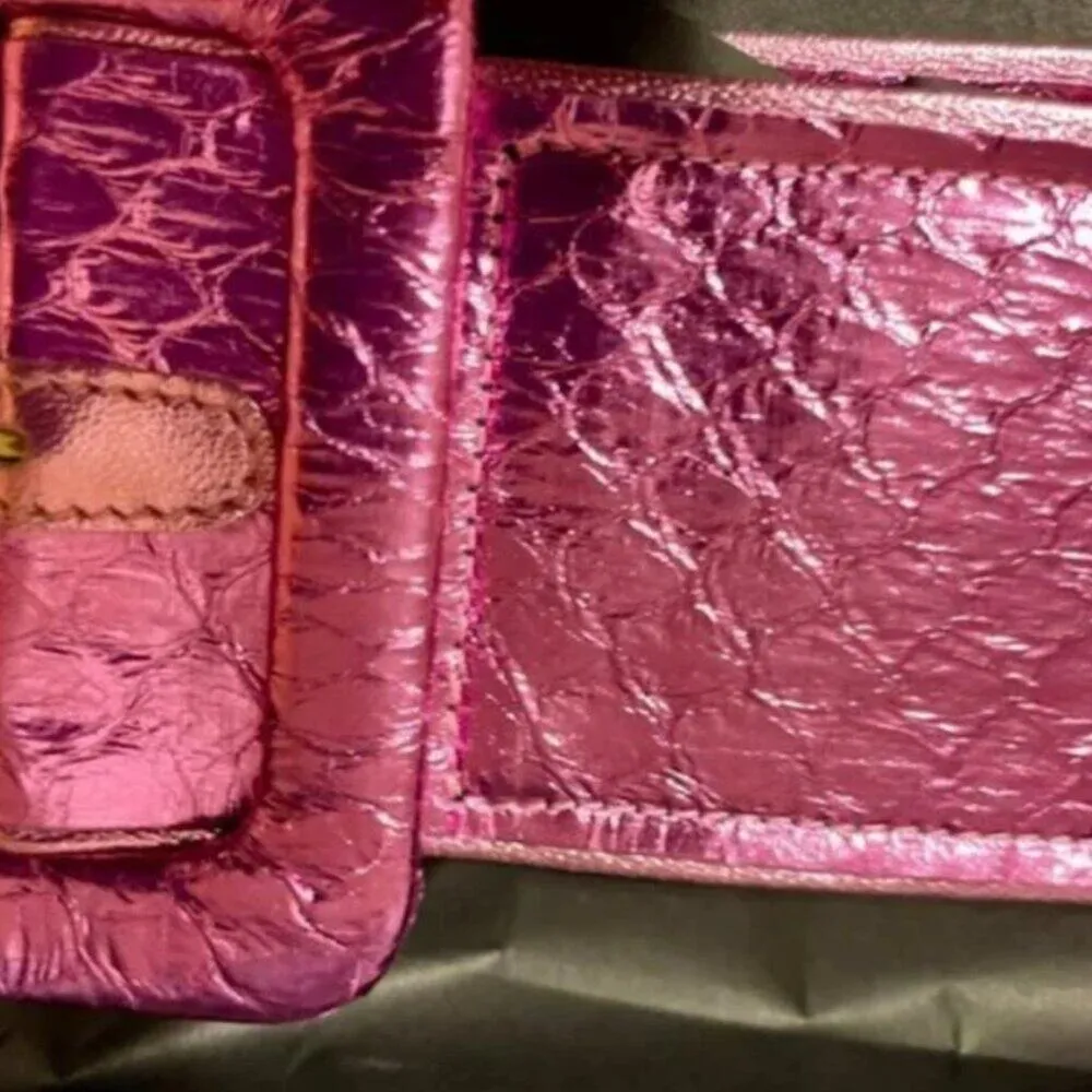 The Attico pair of Faux leather bracelets pink - Image 5