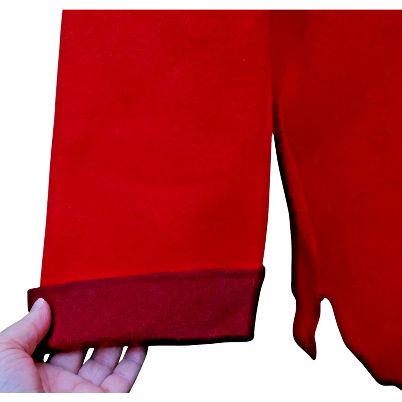 Tahari Red Knit Sweater Holiday Christmas Crew‎ Neck Back Zipper Winter Size L - Image 2